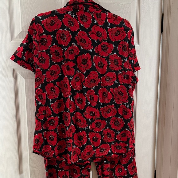 Kate Spade Red and Black Floral Top and Pant Pajamas/Casual wear. - Picture 3 of 6